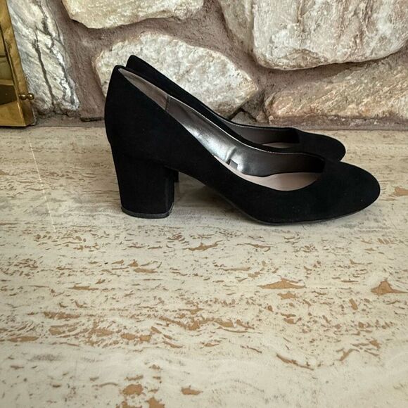 Sam & Libby block heel black pumps  size 8 - Picture 6 of 12